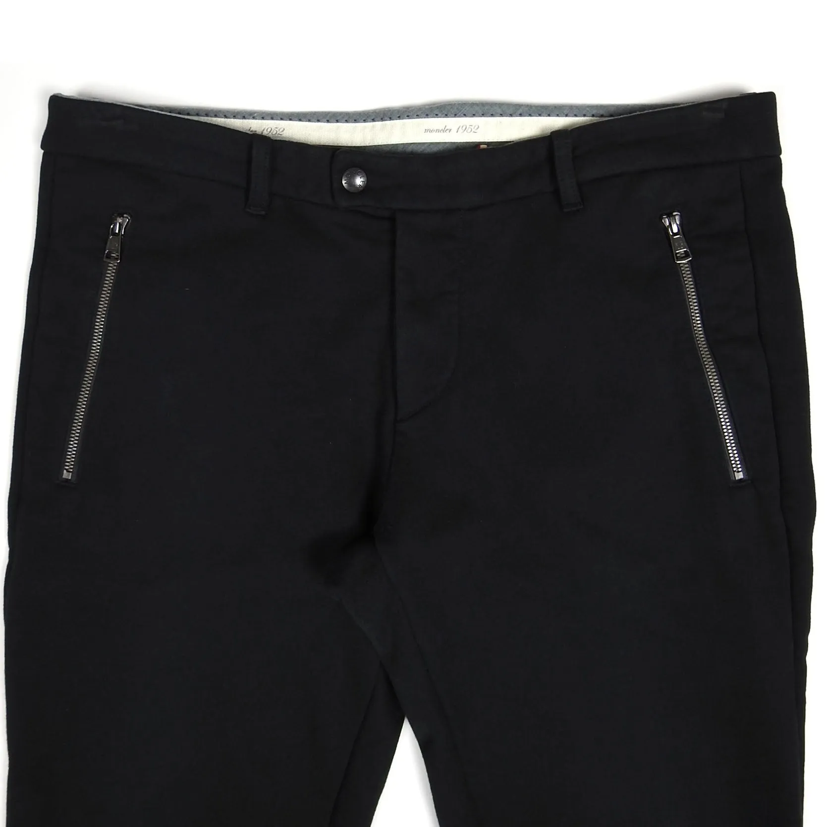 Moncler Black Cuffed Trousers Size XL