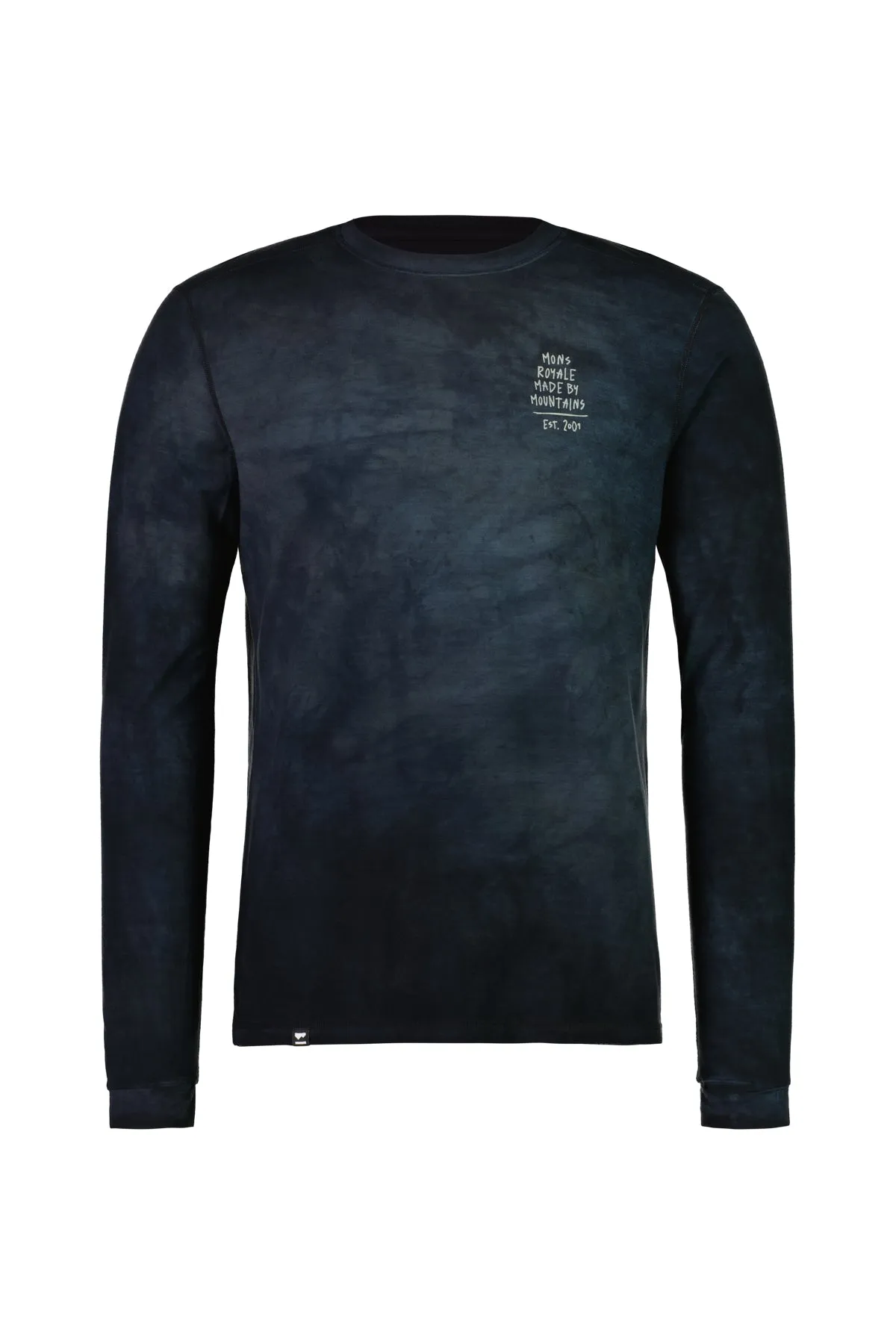 Mons Royale Cascade Merino Flex 200 Long Sleeve Mens Black Storm