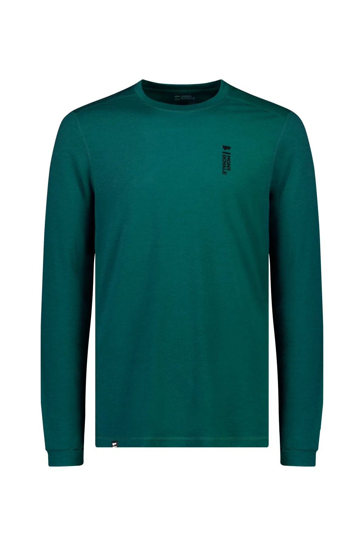 Mons Royale Cascade Merino Flex 200 Long Sleeve Mens Evergreen