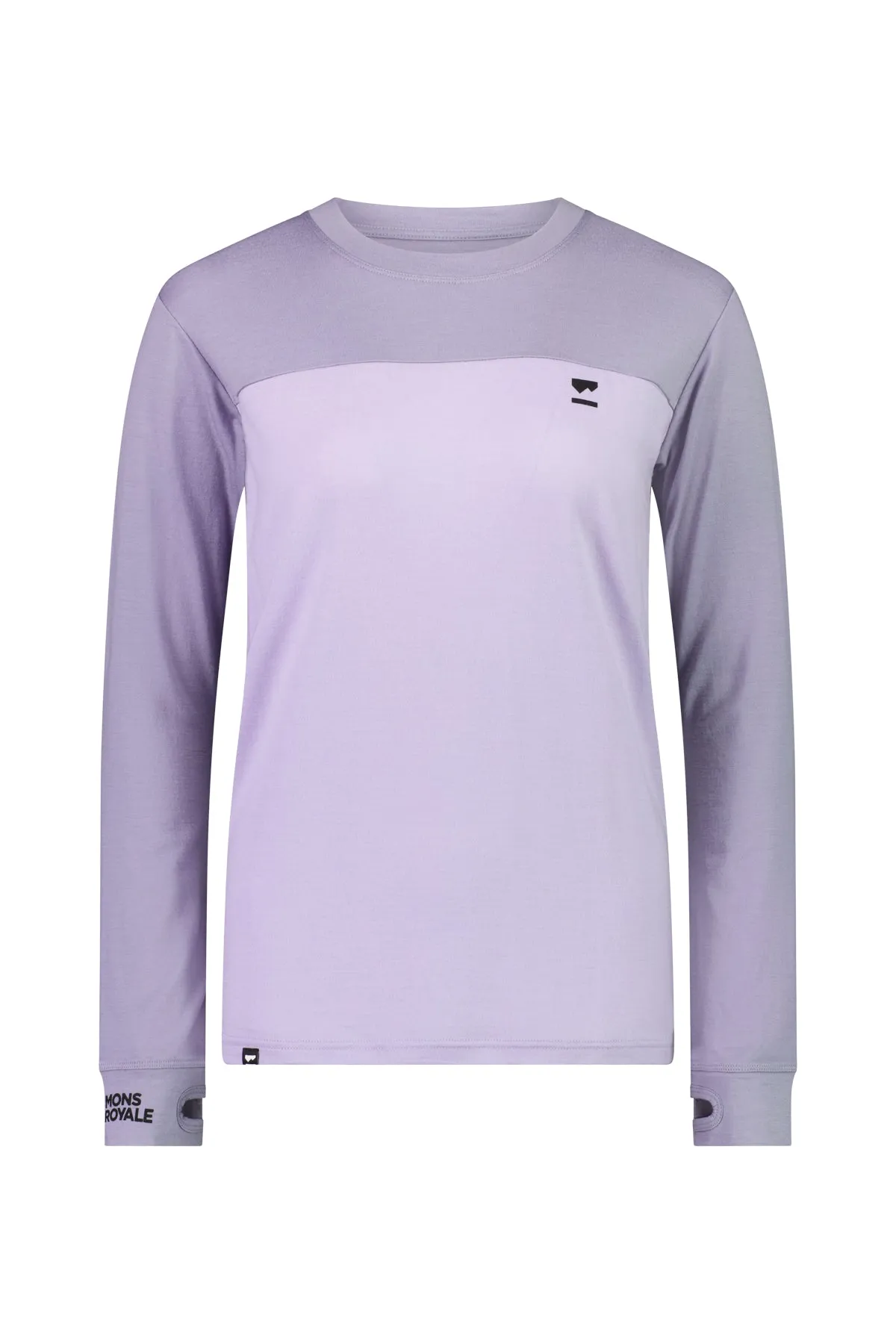 Mons Royale Yotei BF Long Sleeve Womens Thistle Cloud
