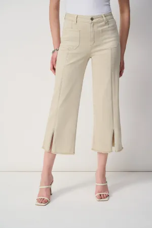 Moonstone Culotte Jeans With Embellished Front Seam