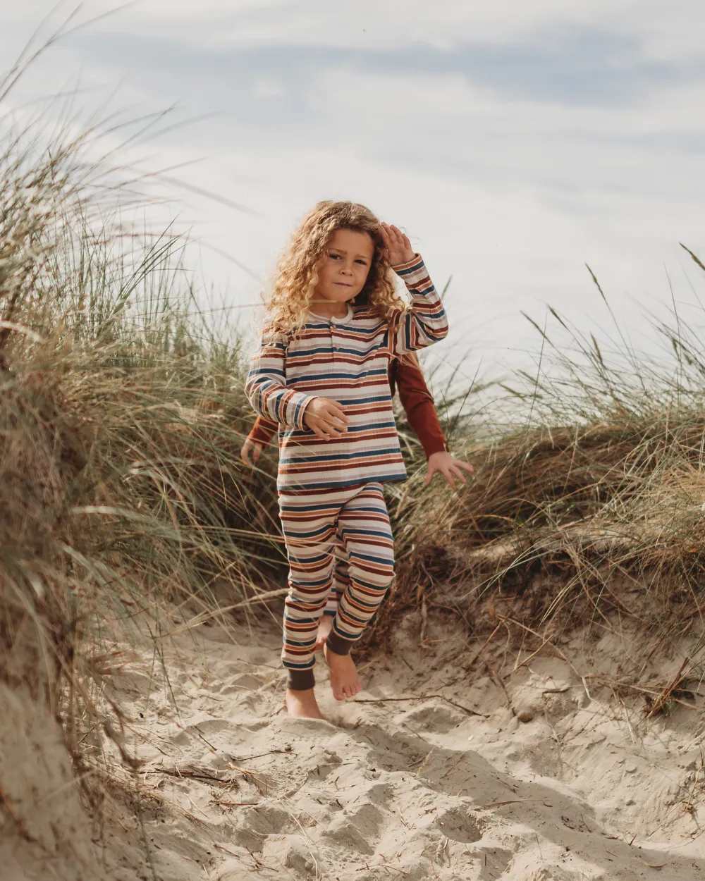 Multicolour Retro Stripe Print Leggings