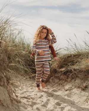 Multicolour Retro Stripe Print Leggings