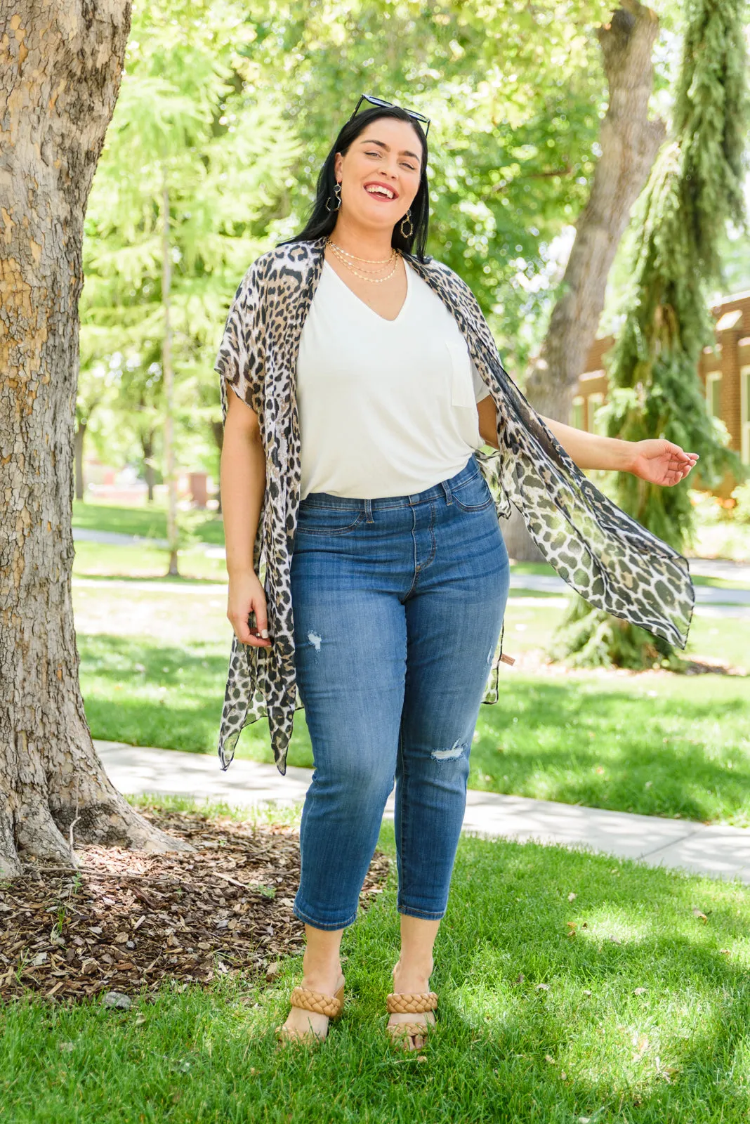 Nikki Mid-Rise Destroyed Boyfriend Jeggings by Judy Blue