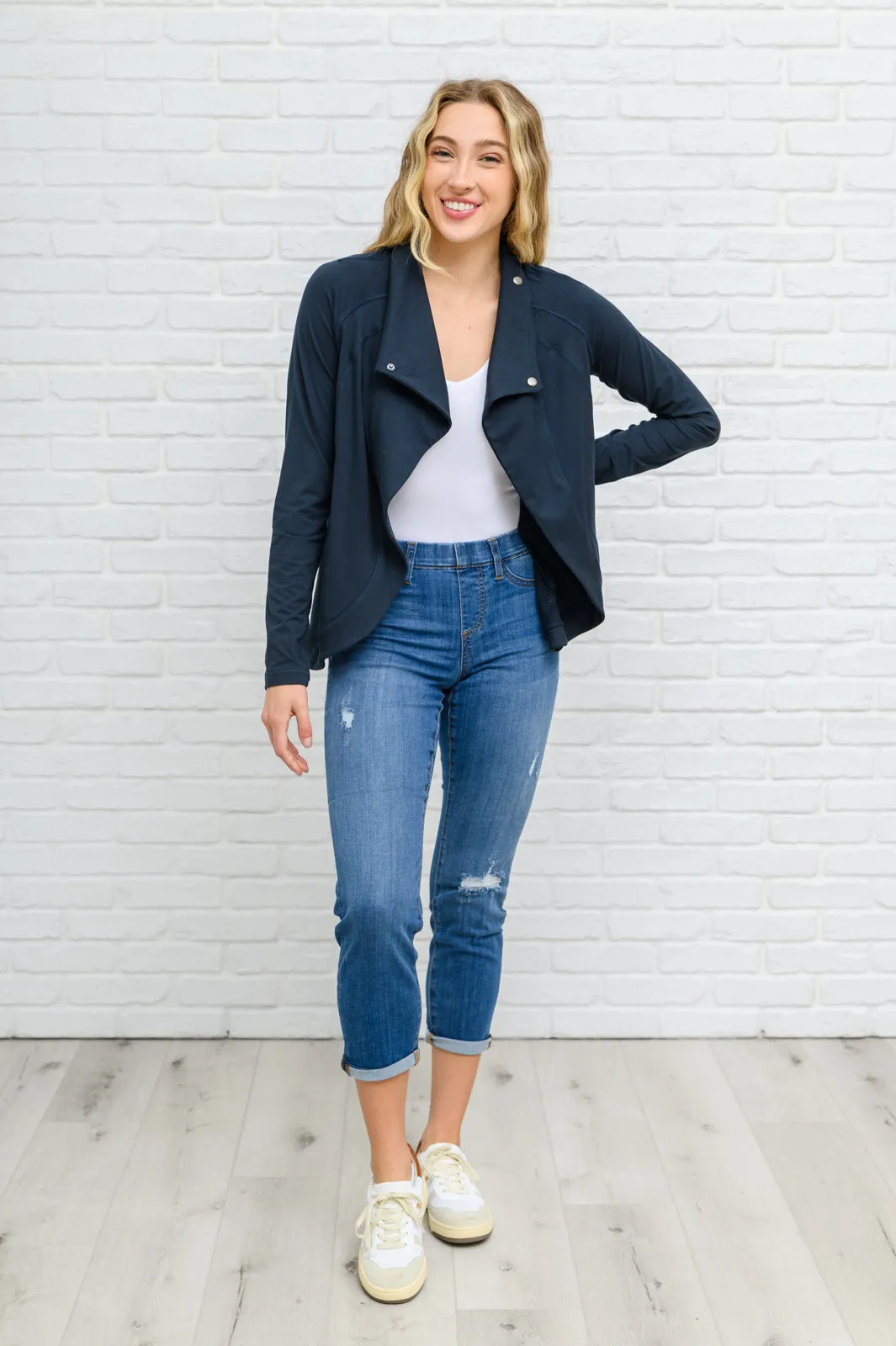Nikki Mid-Rise Destroyed Boyfriend Jeggings by Judy Blue