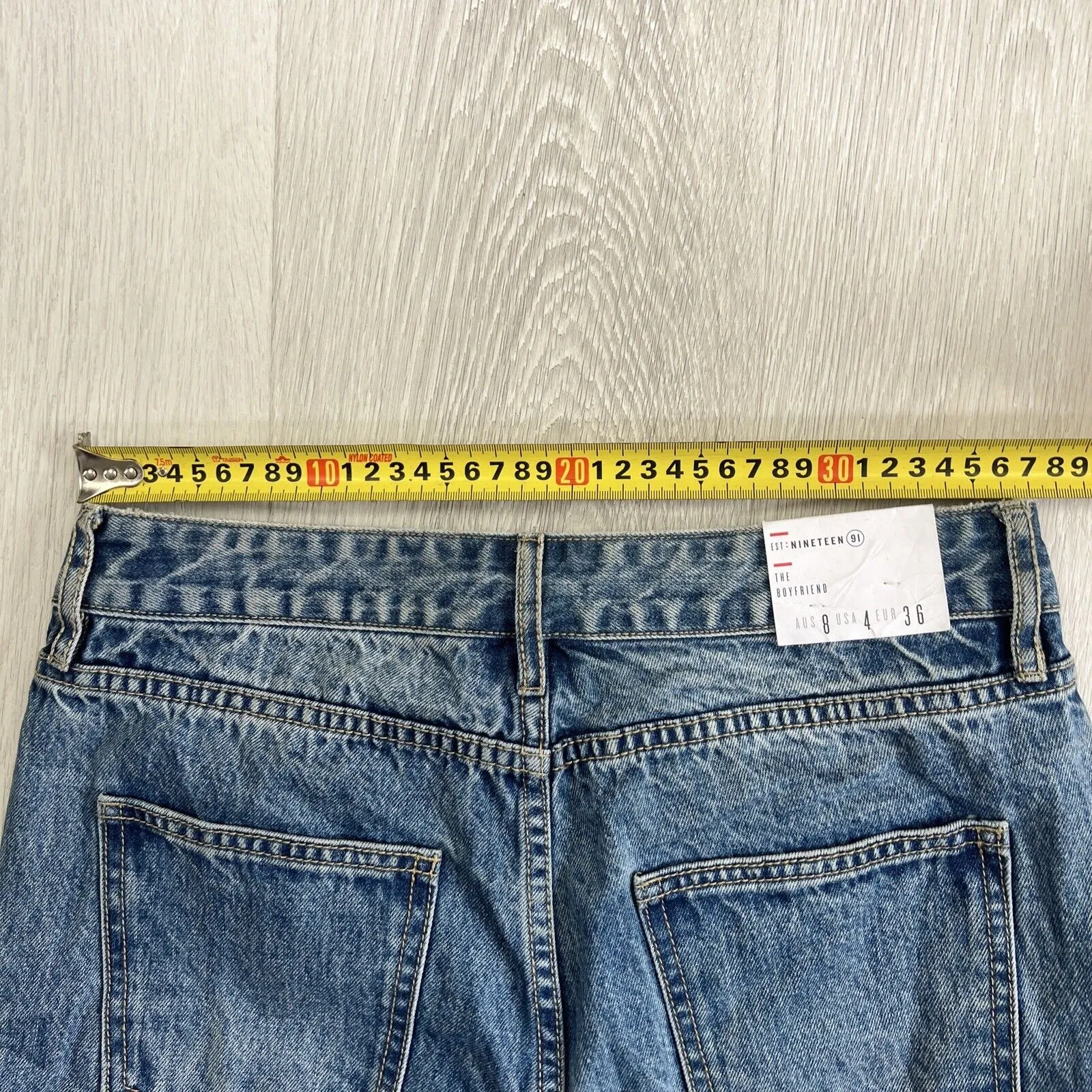 NINETEEN 91 Womens The Boyfriend Denim Jeans Size 8 (New)
