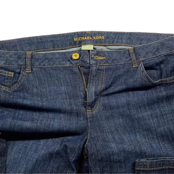 NWT Michael Kors Jeans Size 14 Studded 40 x 33 Medium Wash Embellished Mid‎ Rise