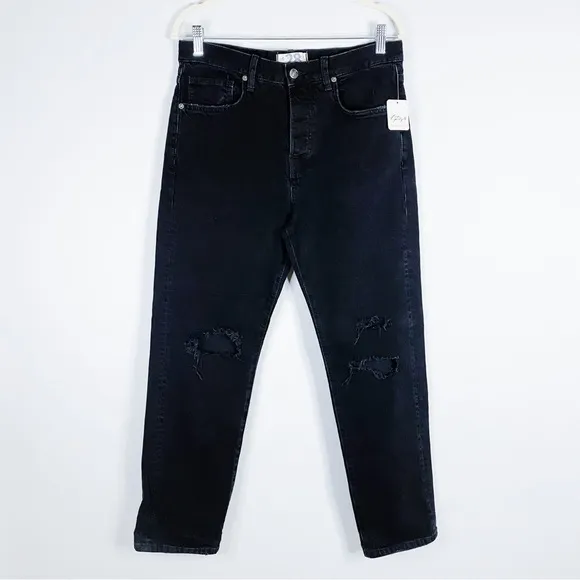 NWT We the Free - Black Distressed Boyfriend Jeans