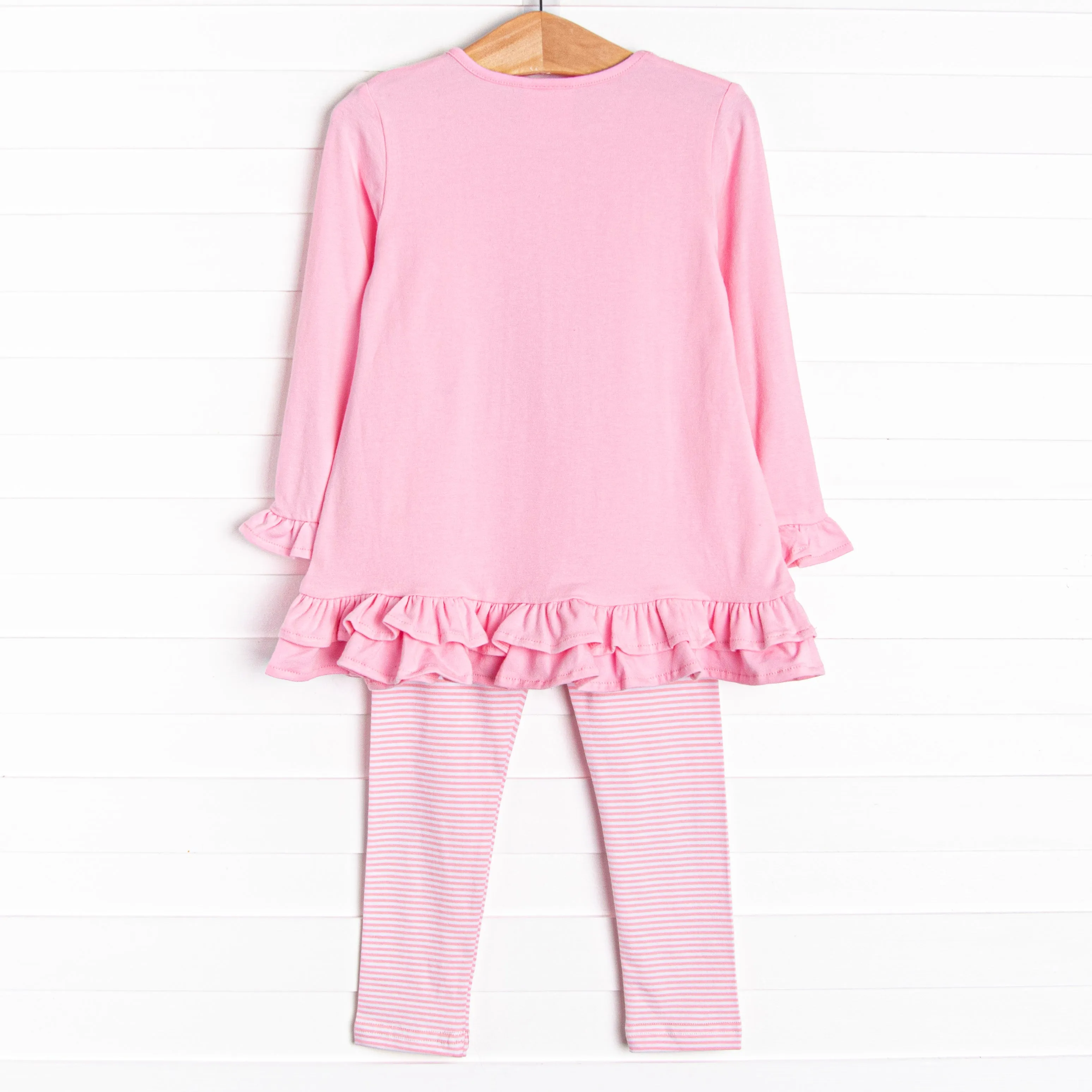 O' Holy Night Applique Legging Set, Pink