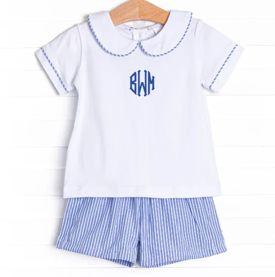 Once in a Blue Moon Short Set, Blue