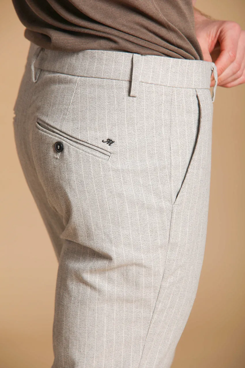 Osaka men's chino pants in pinstriped resca carrot fit