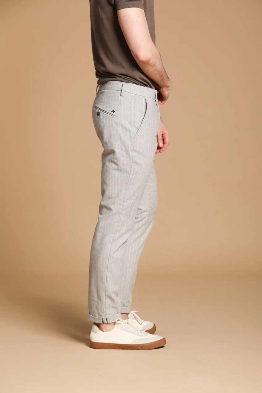 Osaka men's chino pants in pinstriped resca carrot fit