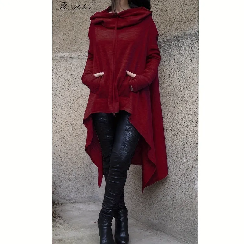 Oversized Women Asymmetric Sweatshirt
