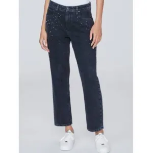 Paige Black Quartz Noella Straight Leg Boyfriend Jeans Size 32