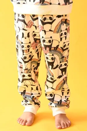 PANDA FLEECE BOYS JOGGER - WHITE