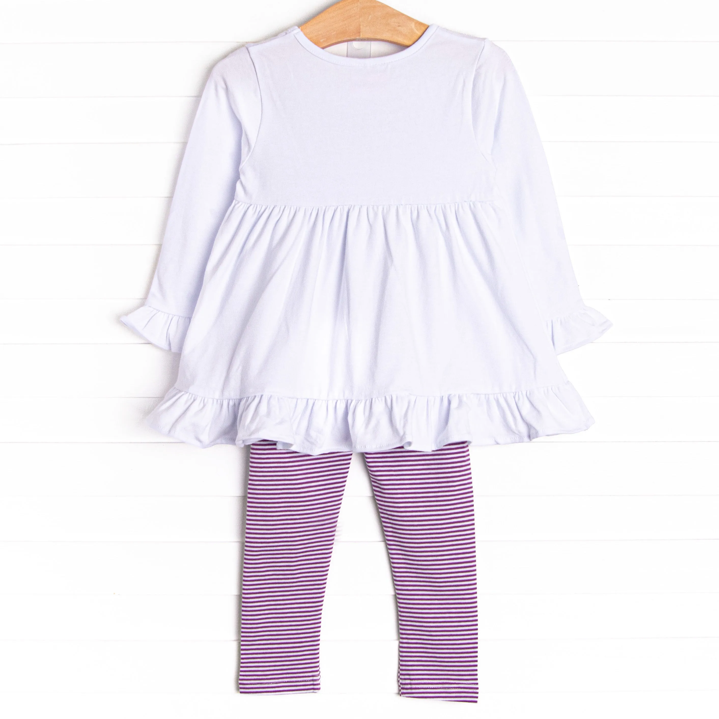 Parade Pups Applique Legging Set, Purple