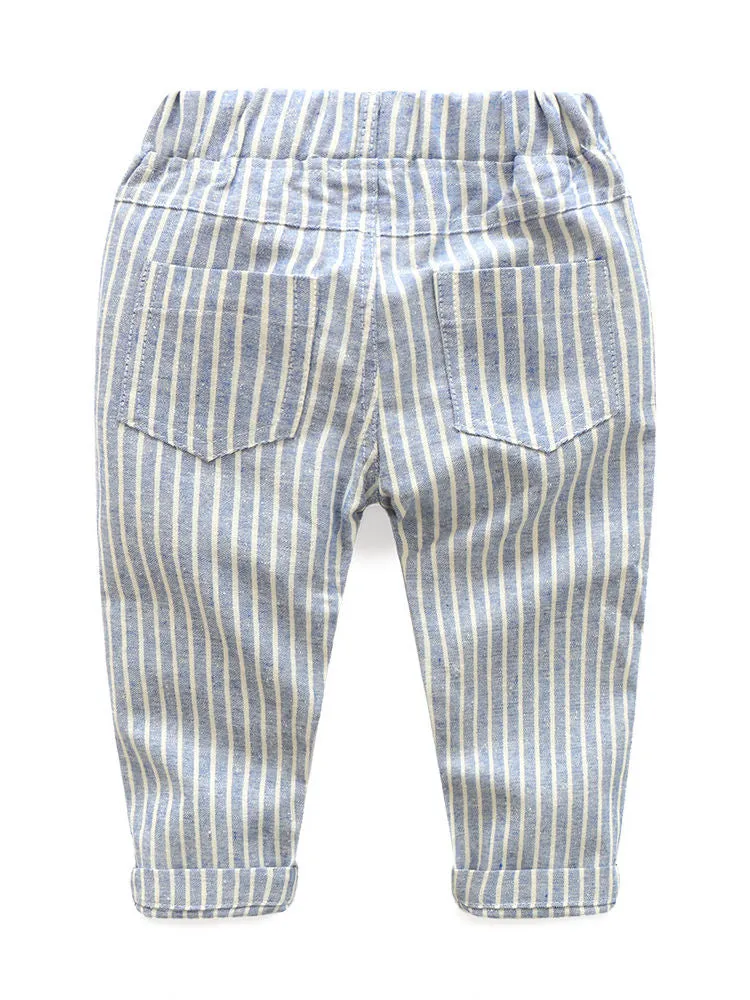 Party Suit with Striped Trousers