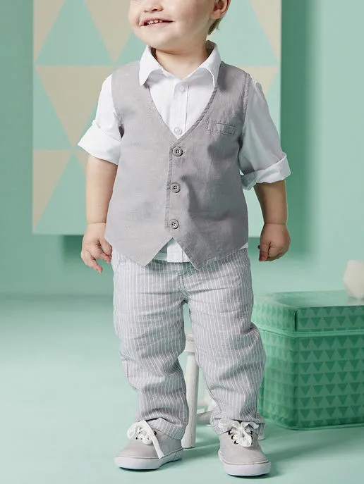 Party Suit with Striped Trousers