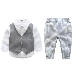 Party Suit with Striped Trousers