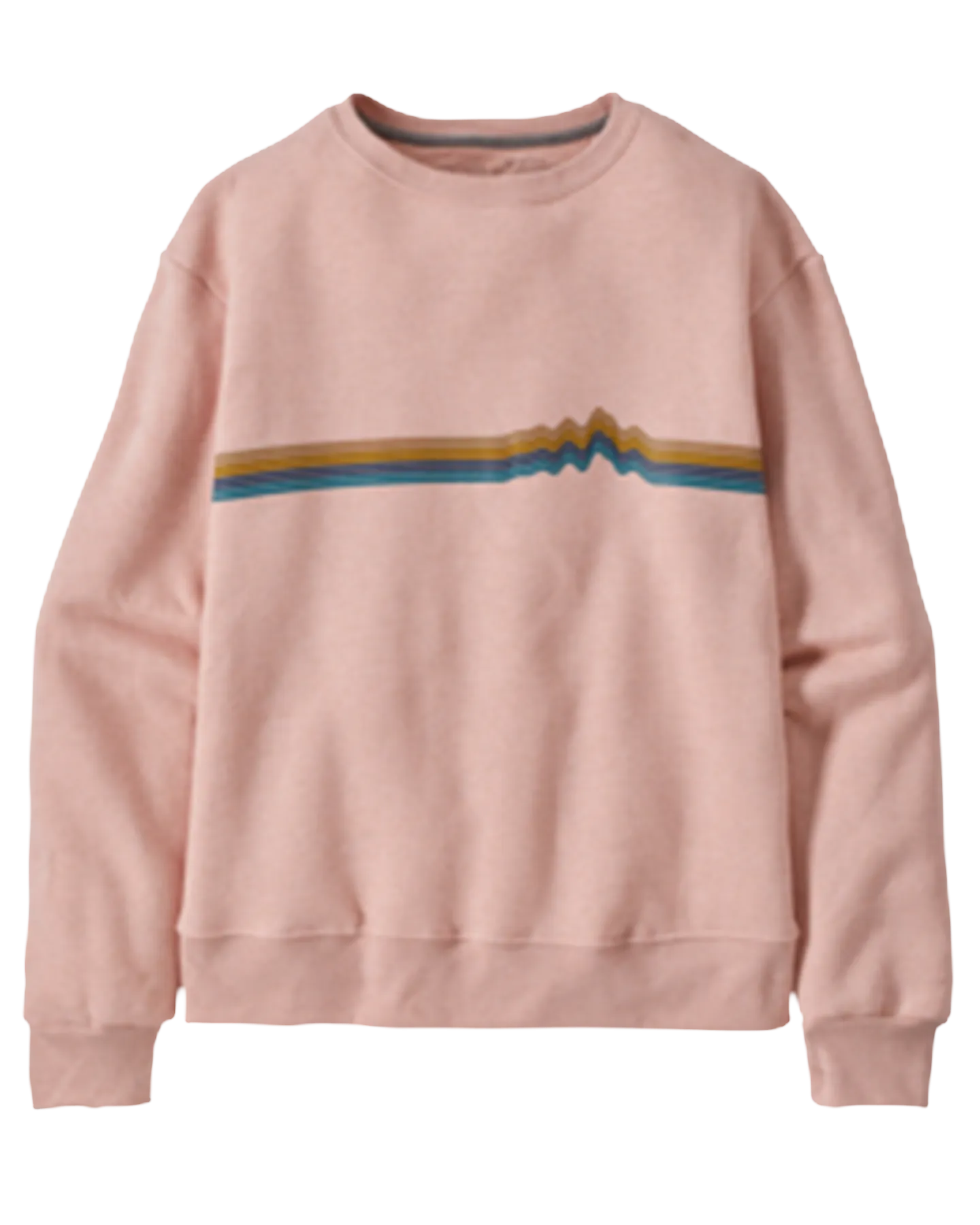 Patagonia Women's Ridge Rise Stripe Uprisal Crew Sweatshirt - Cozy Peach