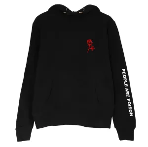 People Are Poison Rose Sleeve Print Hoodie Sweatshirt  Black Tumblr Inspired Aesthetic Pale Pastel Grunge Aesthetics 2017