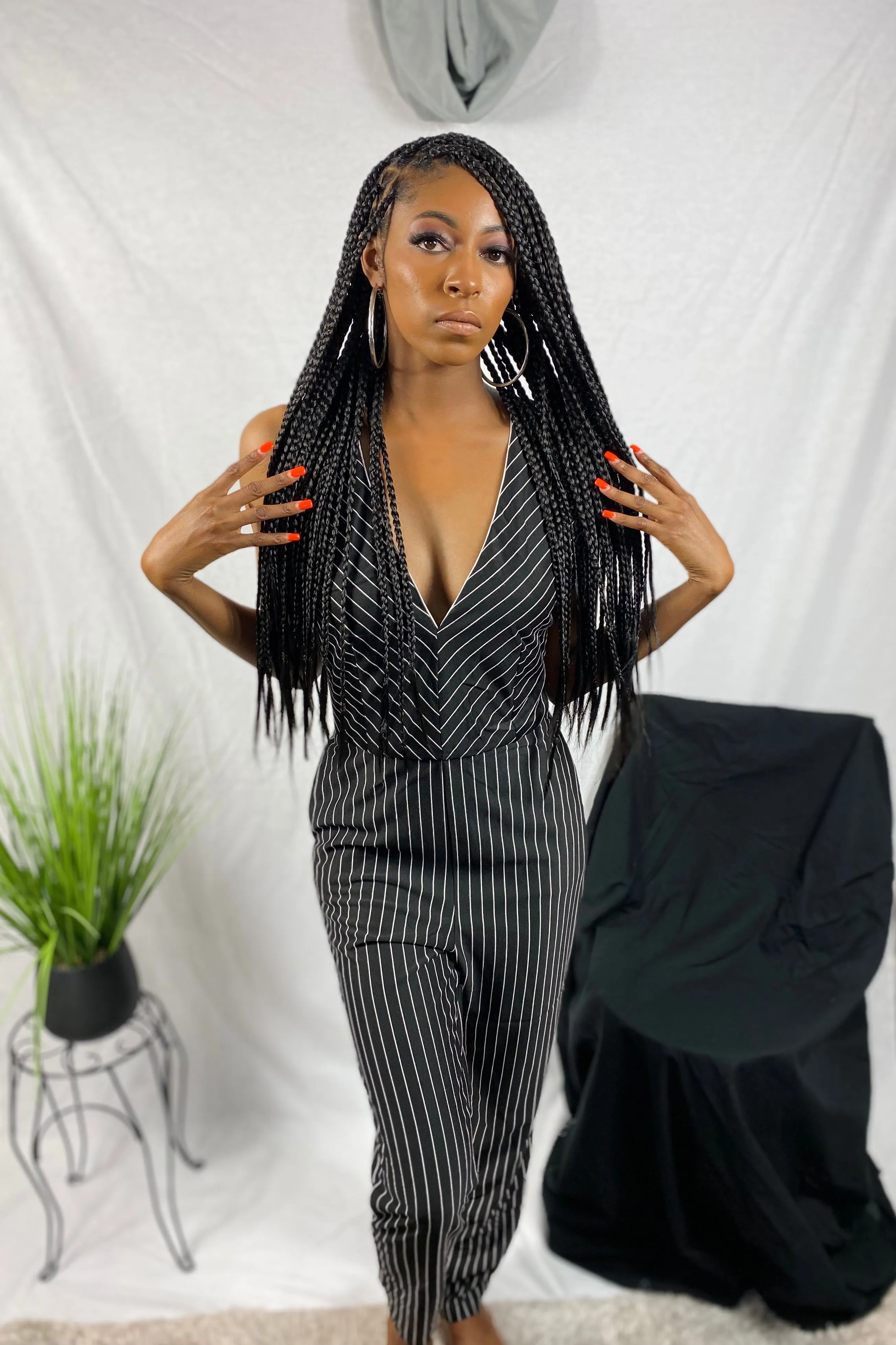 Pinstripe Jumpsuit
