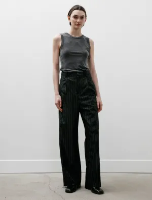 Pinstriped Glitter Trousers Black