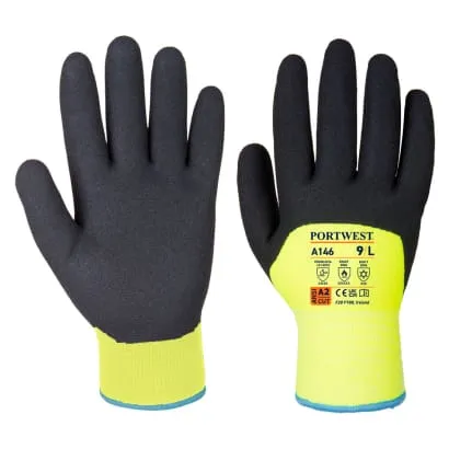 Portwest Arctic Winter Builders Grip Thermal Glove-(12 pairs) A146