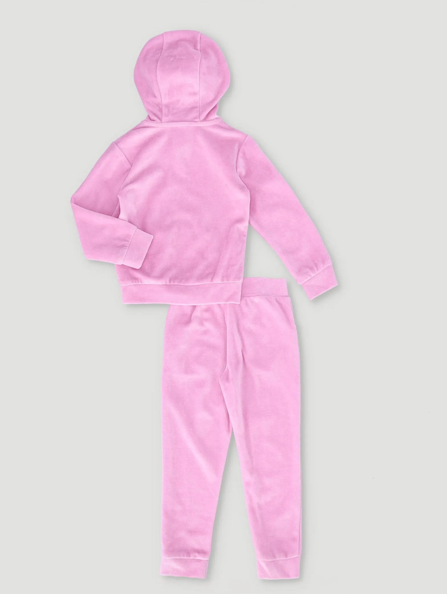 Pre-Girls Velour Track Top & Bottom Set - Pink