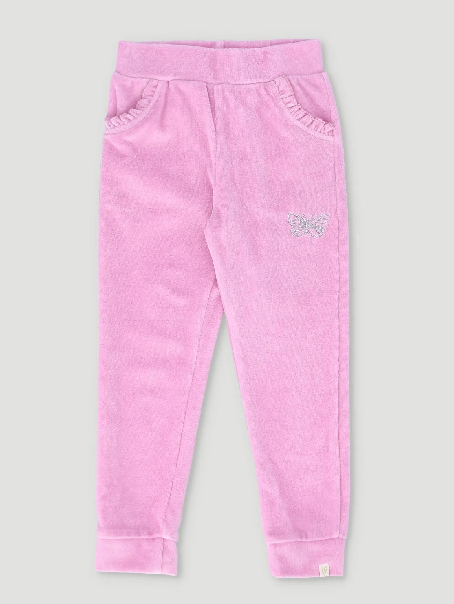 Pre-Girls Velour Track Top & Bottom Set - Pink
