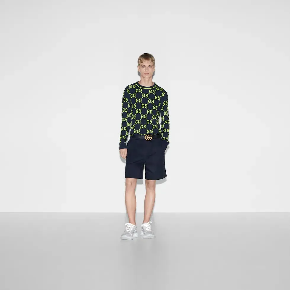 Premium GG Knitted Jacquard  Crewneck  Sweater