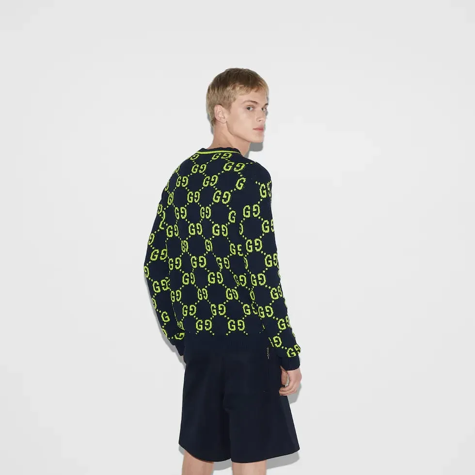 Premium GG Knitted Jacquard  Crewneck  Sweater
