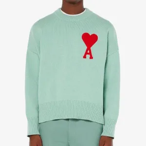 Premium Quality Round Knit Heart Logo Sweater for Men