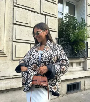Printed Puffer Jacket | Quilted & Cozy | Street Style Staple
