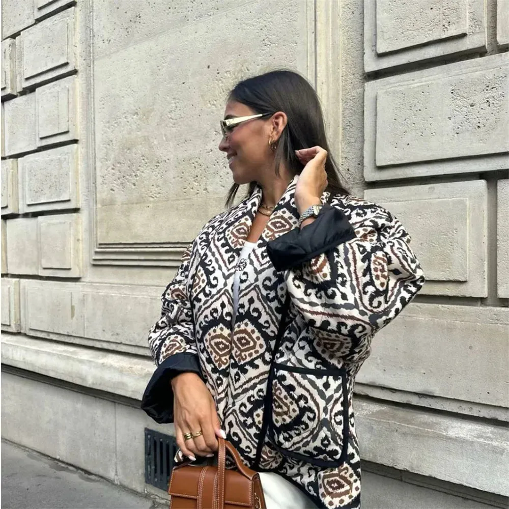 Printed Puffer Jacket | Quilted & Cozy | Street Style Staple