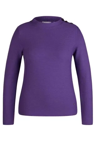 PURPLE SHOULDER BUTTON PULLOVER
