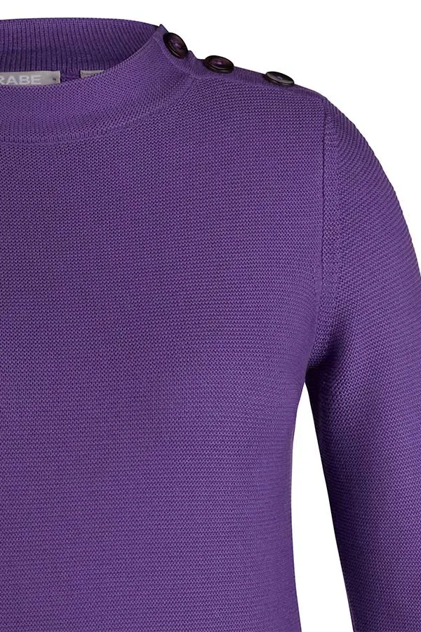 PURPLE SHOULDER BUTTON PULLOVER