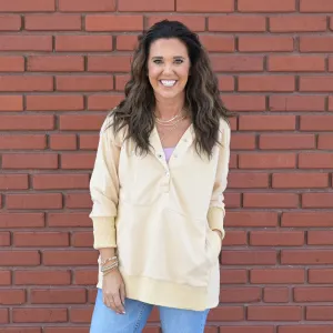 Quarter Button Hoodie