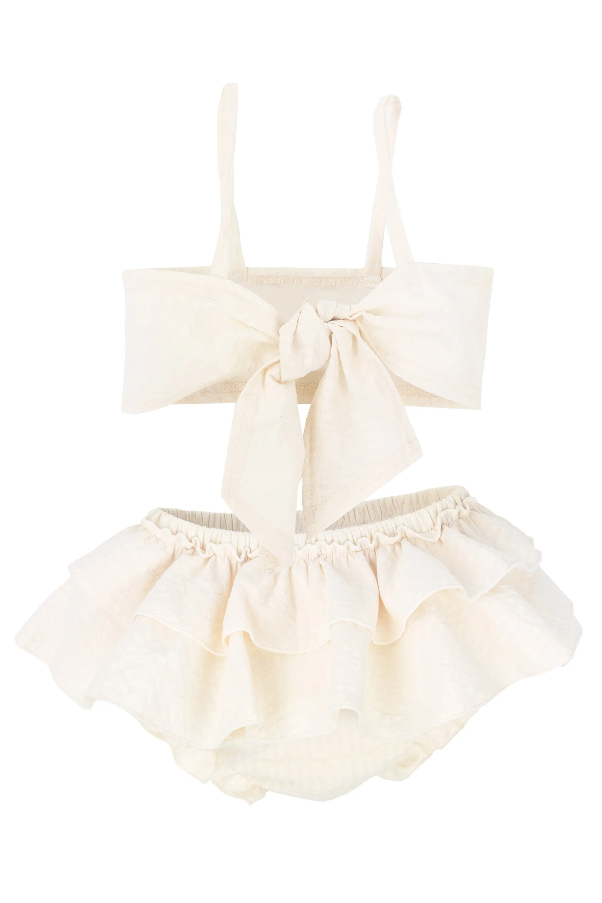 "Eleonore" Ecru Tie Blouse & Bloomers
