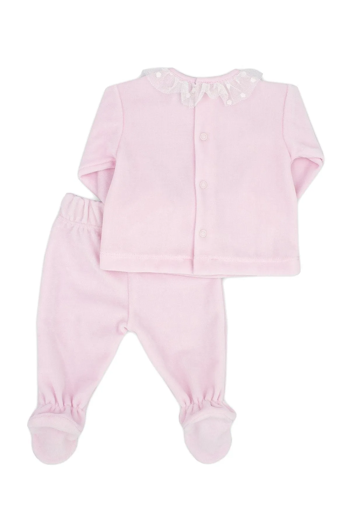 "Martha" Pink Velour Top & Leggings