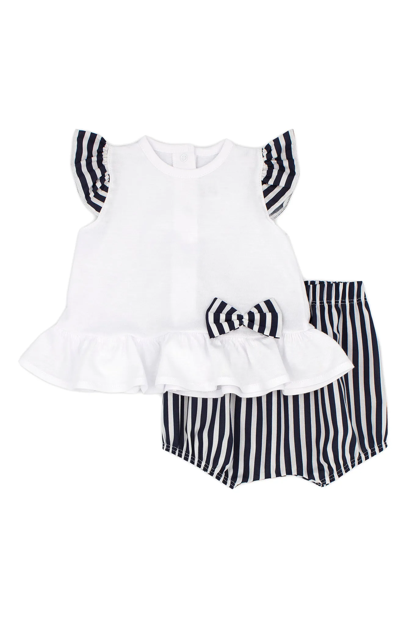 "Oriana" Black Striped Top & Bloomers