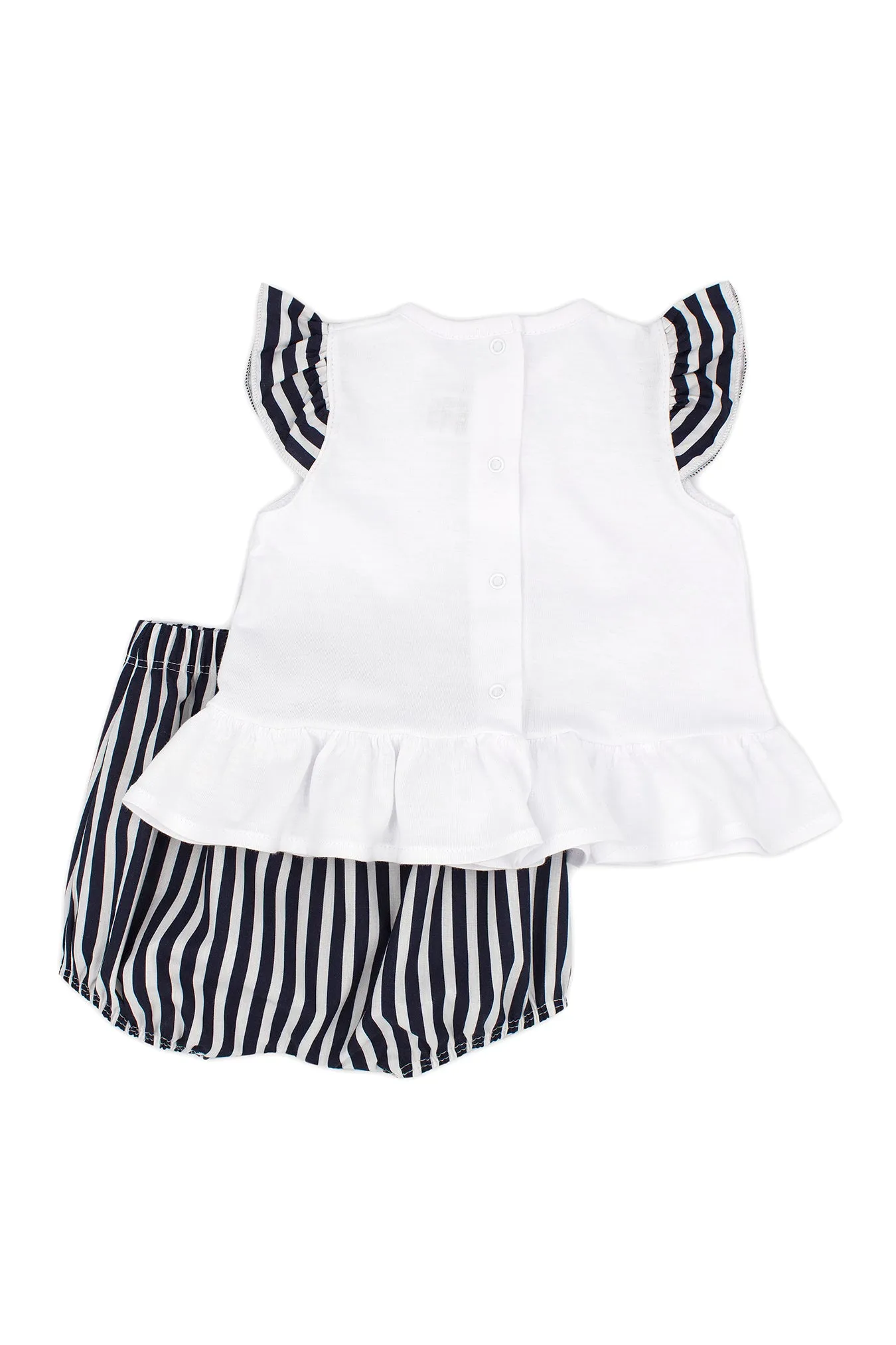 "Oriana" Black Striped Top & Bloomers