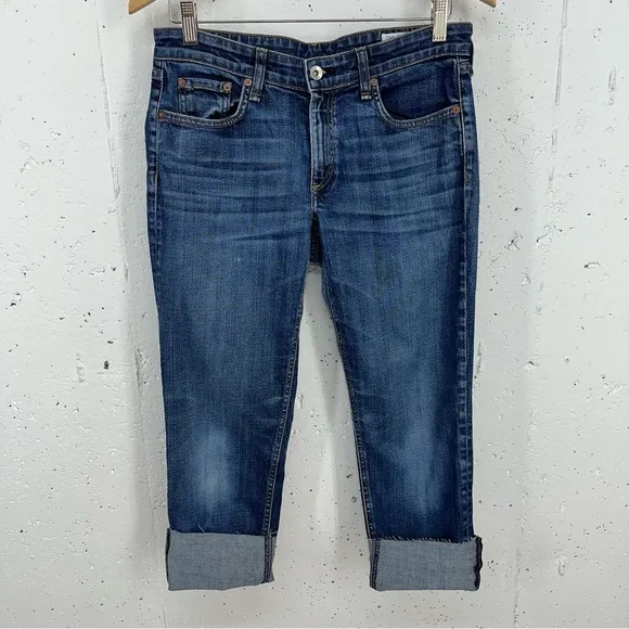 Rag &amp; Bone Women’s size 26 Dre Slim Boyfriend Taw Hem Stretch Jesns
