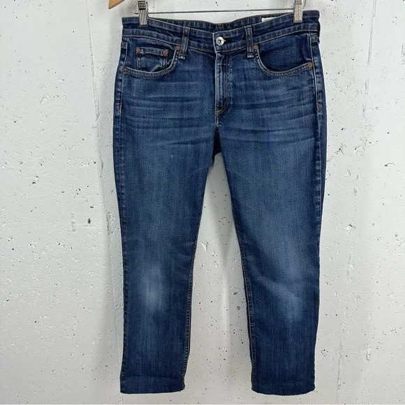Rag &amp; Bone Women’s size 26 Dre Slim Boyfriend Taw Hem Stretch Jesns