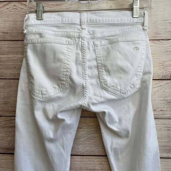 RAG &amp; BONE THE DRE THE BOYFRIEND JEANS IN AGED BRIGHT WHITE
