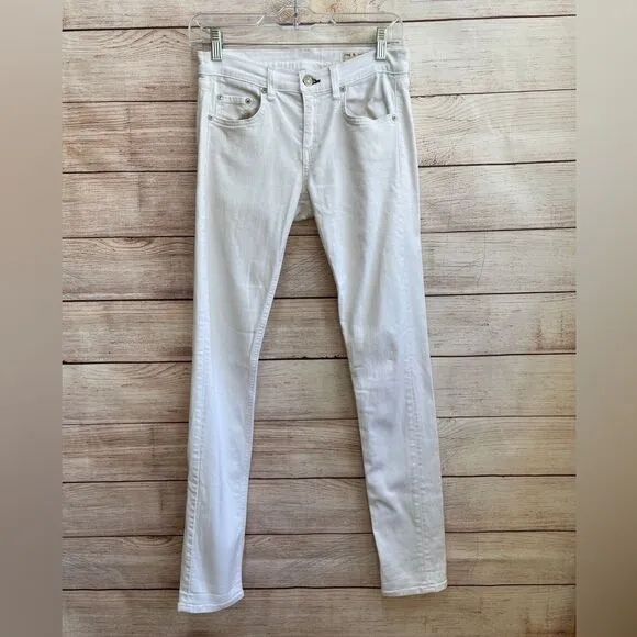RAG &amp; BONE THE DRE THE BOYFRIEND JEANS IN AGED BRIGHT WHITE
