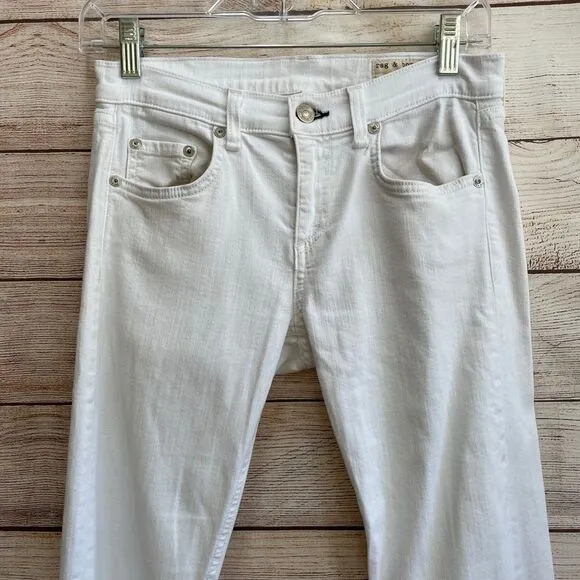 RAG &amp; BONE THE DRE THE BOYFRIEND JEANS IN AGED BRIGHT WHITE