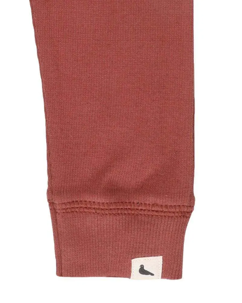 Red Rib Leggings