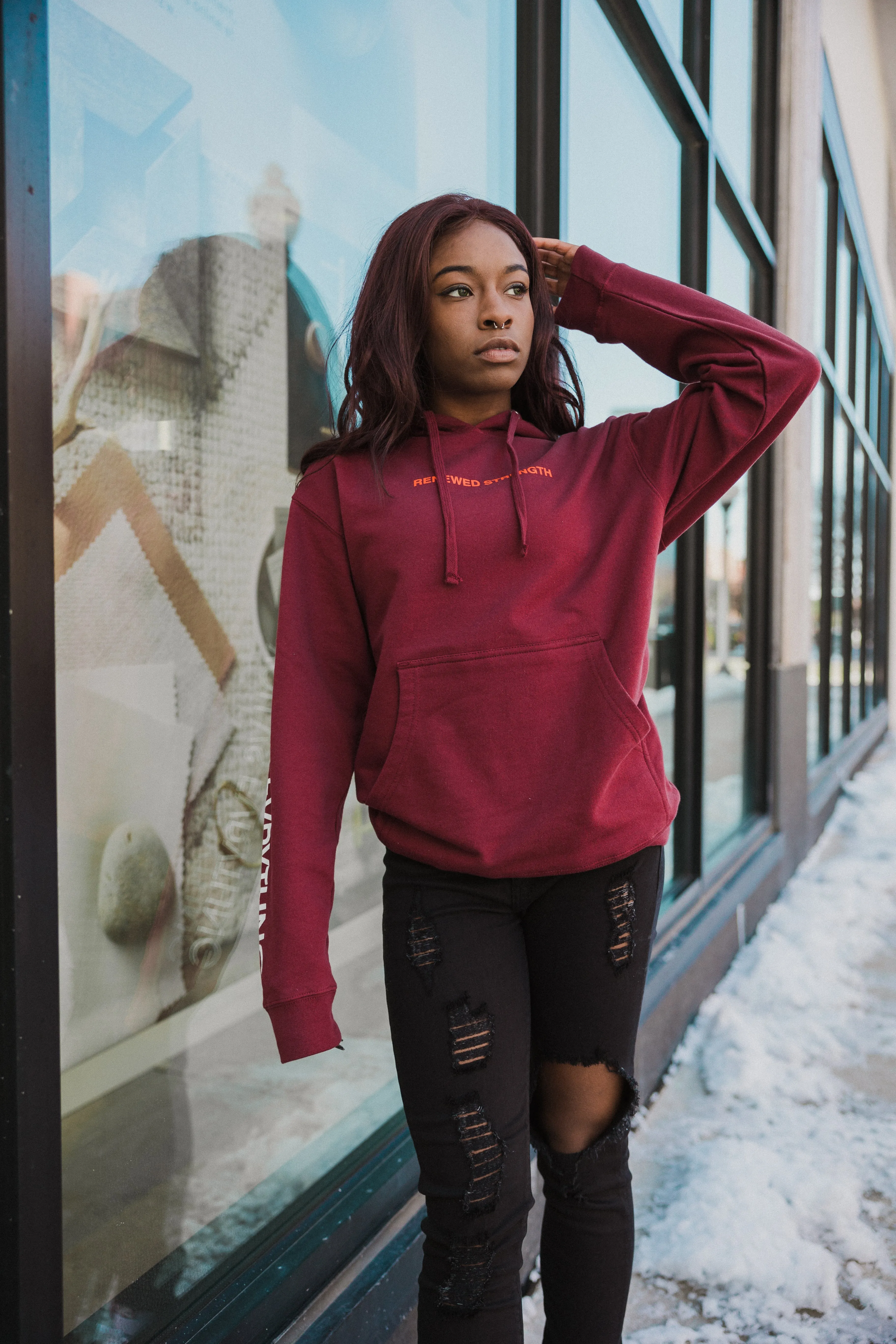 Renewed Strength Hoodie "Bordeaux"