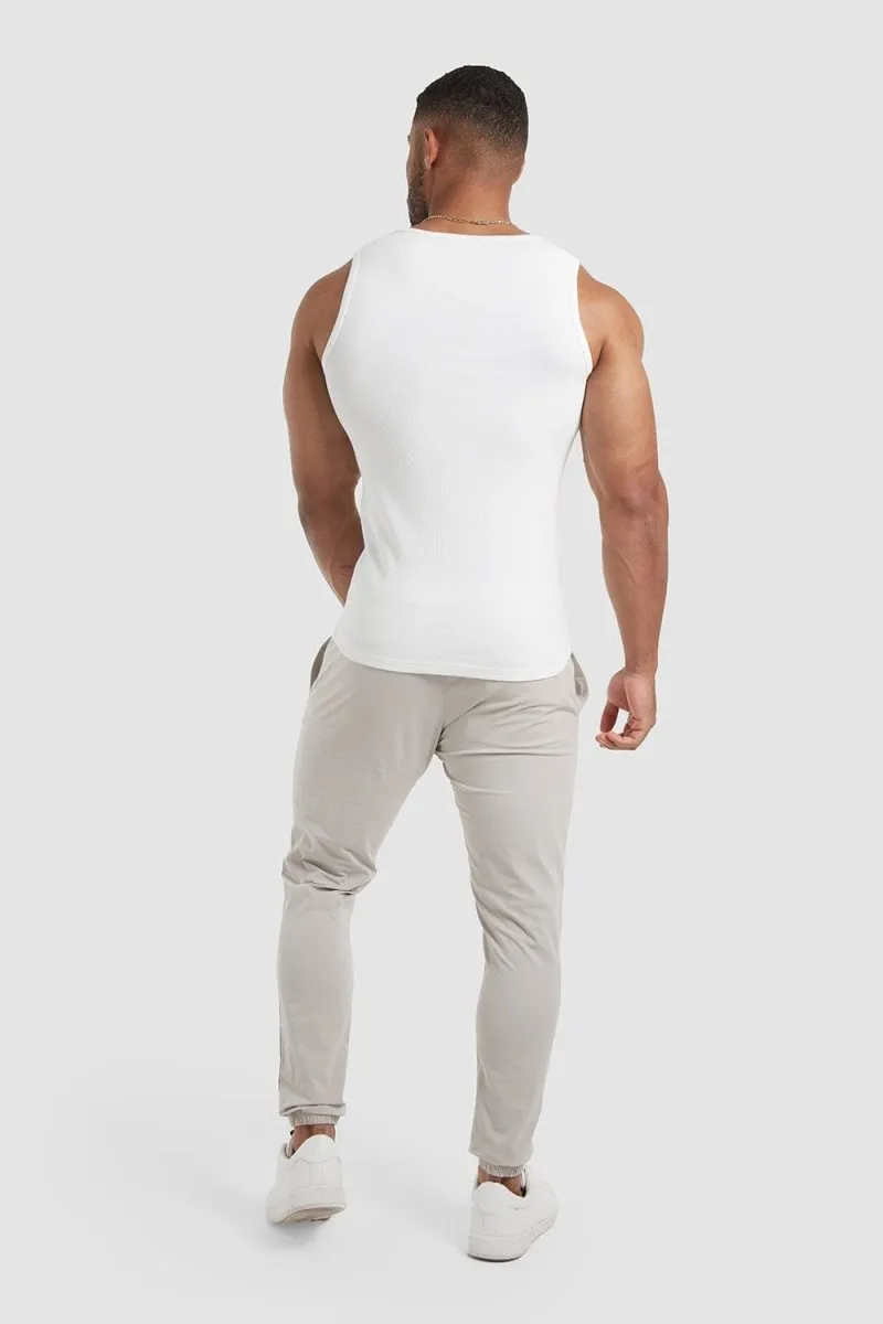 Ribbed Vest in White
